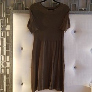 Olive green sweater dress